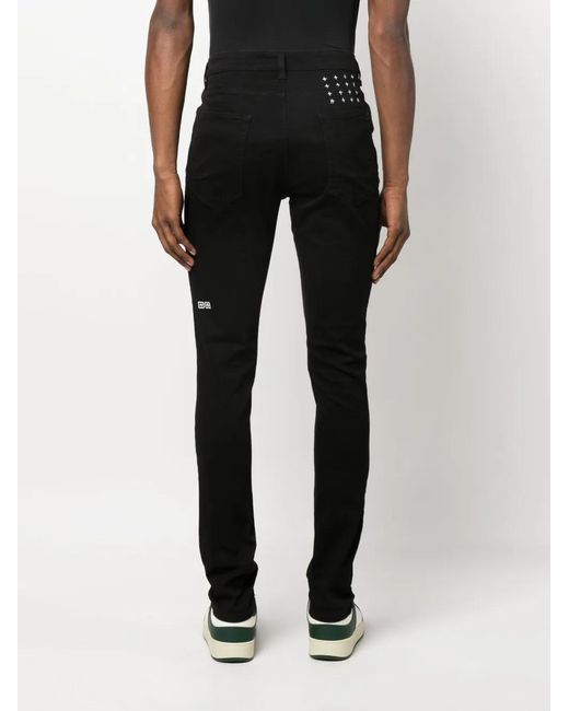 Ksubi Black Logo-Patch Skinny Jeans for men