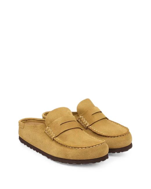 Birkenstock Natural Mules Naples Compensées