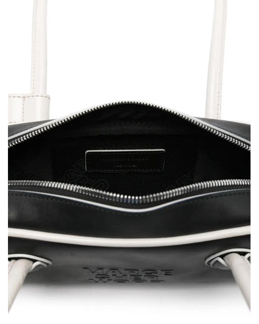 MARGE SHERWOOD White Crinkle Top Handle Tote Bag