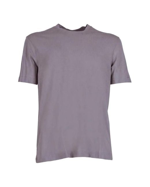 FILIPPO DE LAURENTIIS Purple Crew-Neck Short-Sleeve T-Shirt for men