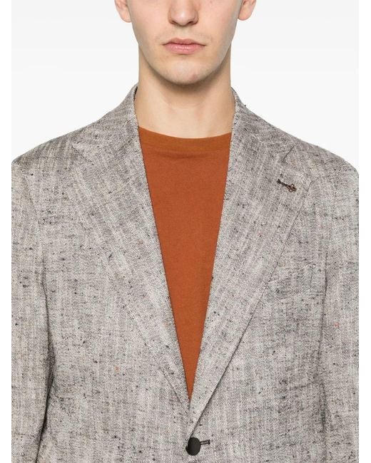 Tagliatore Gray Two-Button Blazer for men