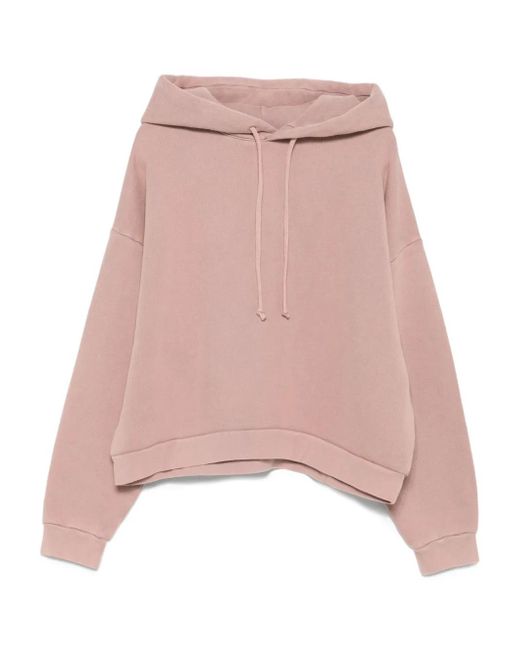 Sudadera con capucha y hombros caídos Acne de color Pink
