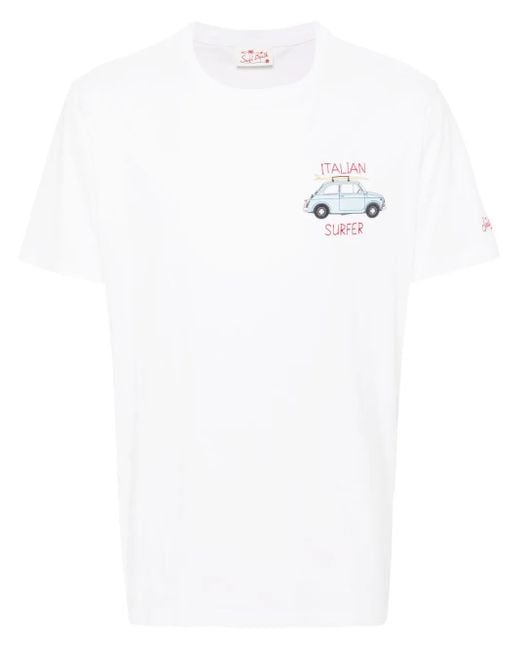 メンズ Mc2 Saint Barth ロゴ Tシャツ White