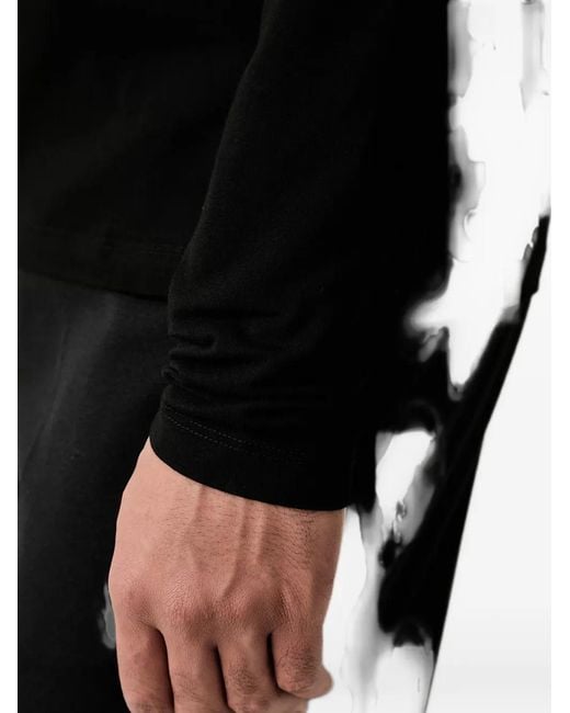 Trussardi Black Long-Sleeve Crew-Neck T-Shirt for men