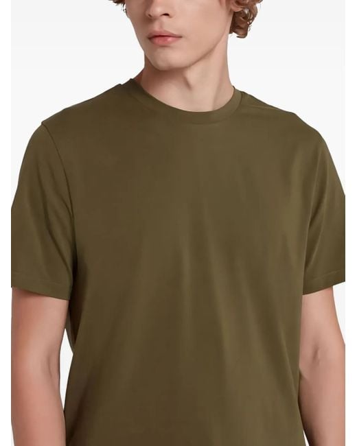 7 For All Mankind Green Crew-Neck T-Shirt for men