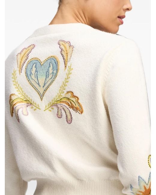 Cinq À Sept White Nikko Heirloom Embellished Cardigan