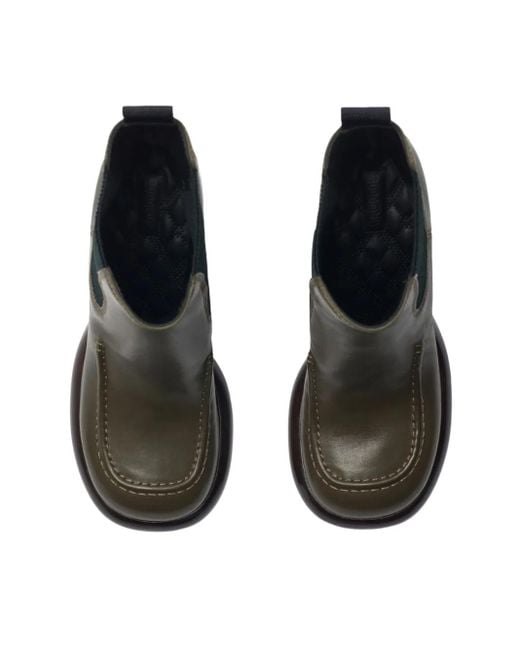 Burberry Brown 95mm Wedge Chelsea Boots