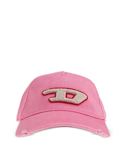 DIESEL Pink Casquette C-Spon-D En Coton À Effet Usé for men