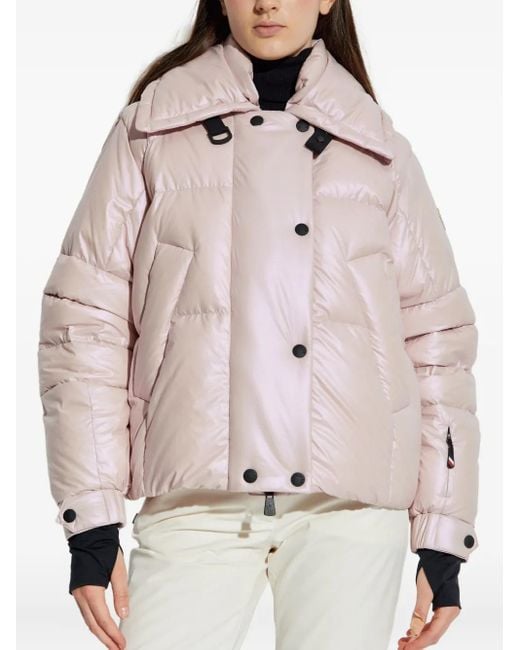 Moncler Pink Jeita Button Down Ski Jacket