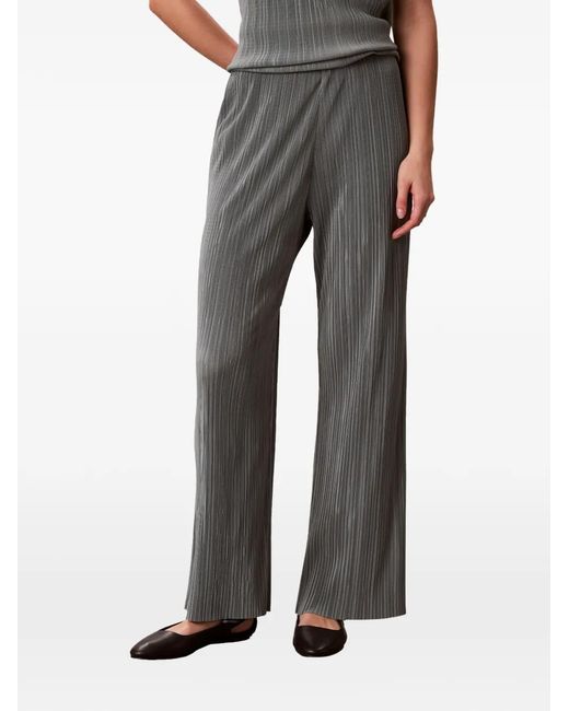 Calvin Klein Green Plissé Trousers