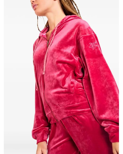 Banana Moon Red Sweat Zippé À Capuche