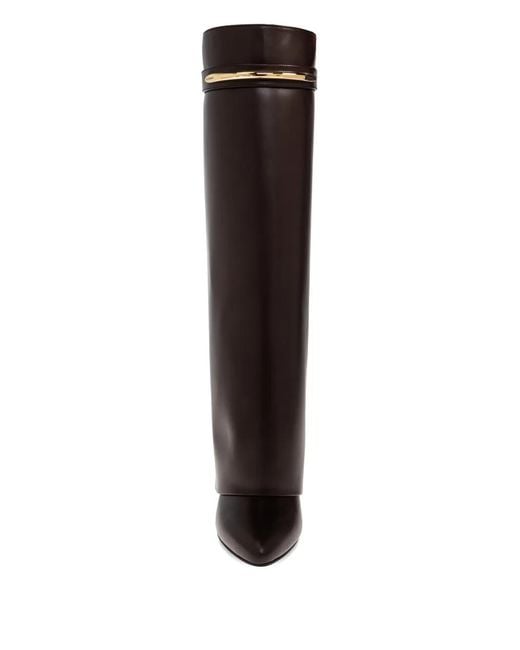 Givenchy Brown Wedge Heel Boots 'Shark'