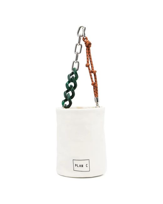 Plan C White Logo Bucket Bag