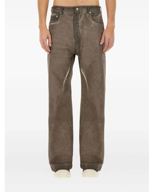 Rick Owens Brown Geth Side-Stripe Cotton Jeans for men