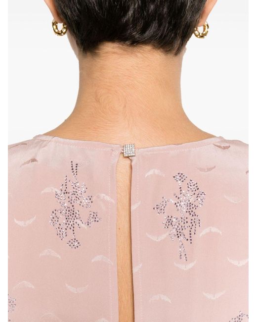 Zadig & Voltaire Pink Rey Silk Midi Dress