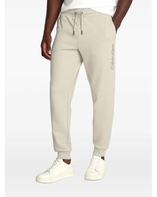 Calvin Klein Natural Logo-Print Track Pants for men