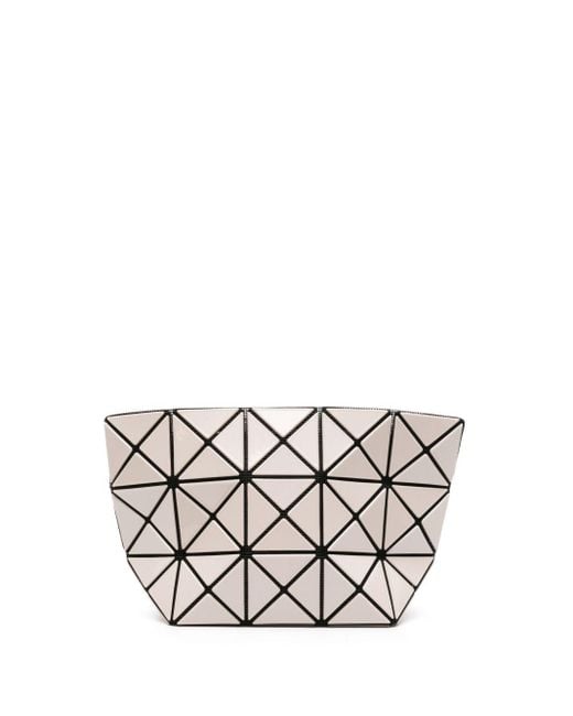 Bao Bao Issey Miyake White Prism Geometric-panelled Clutch Bag