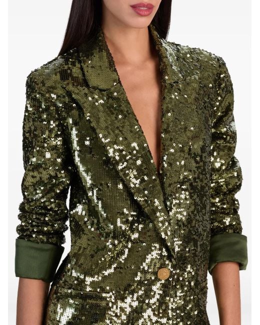 Alice + Olivia Blazer Met Pailletten in het Green