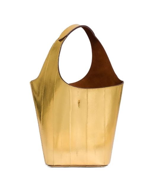 Alberta Ferretti Yellow Sculptural Tote Bag