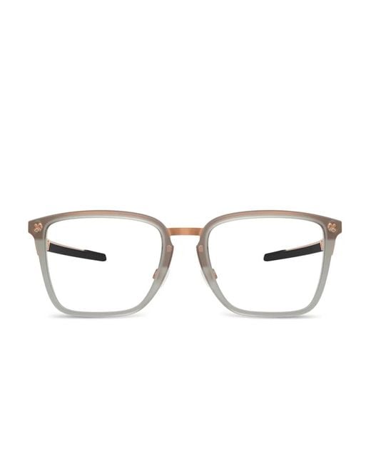 Oakley Gray Cognitive Forge Titanium Square Glasses for men