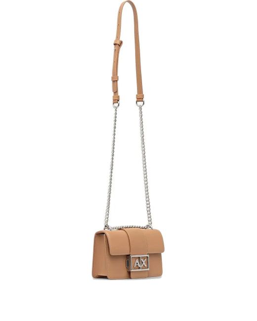 Borsa A Spalla Con Placca Logo di ARMANI EXCHANGE in White