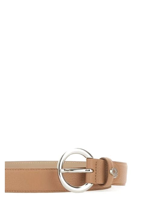 Gianni Chiarini White Logo-Detail Leather Belt