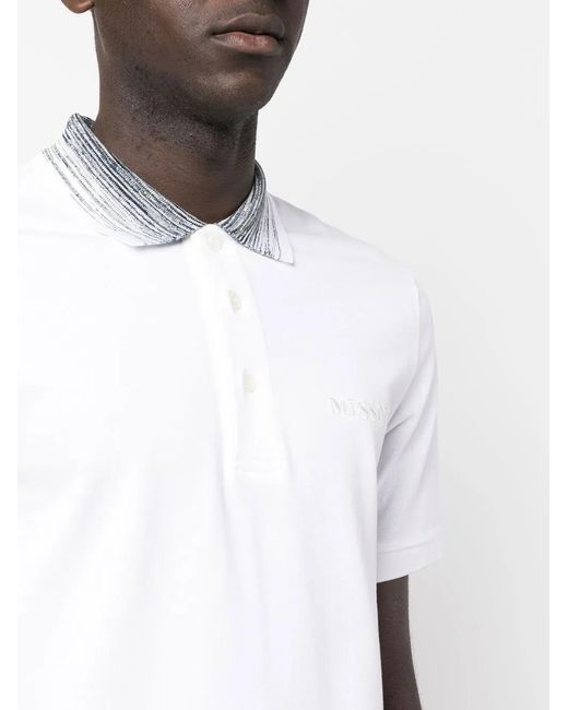 Missoni White Polo With Logo for men