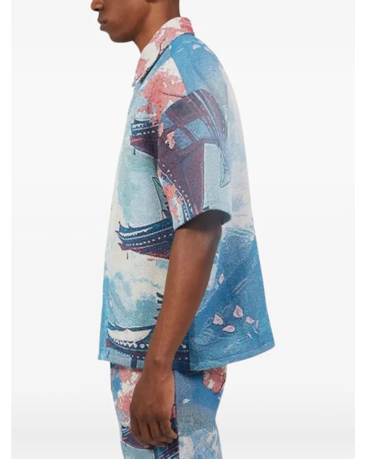 GUAPI Tokyo Tapestry Shirt in Blue for Men | Lyst