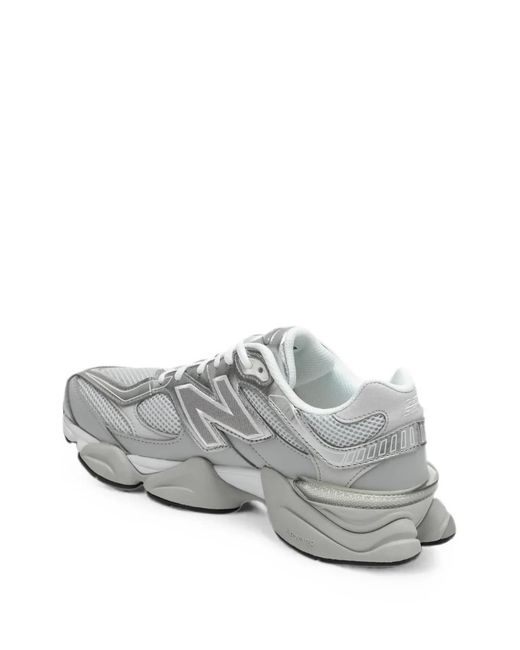 New Balance White 9060 Mesh-Panel Sneakers for men