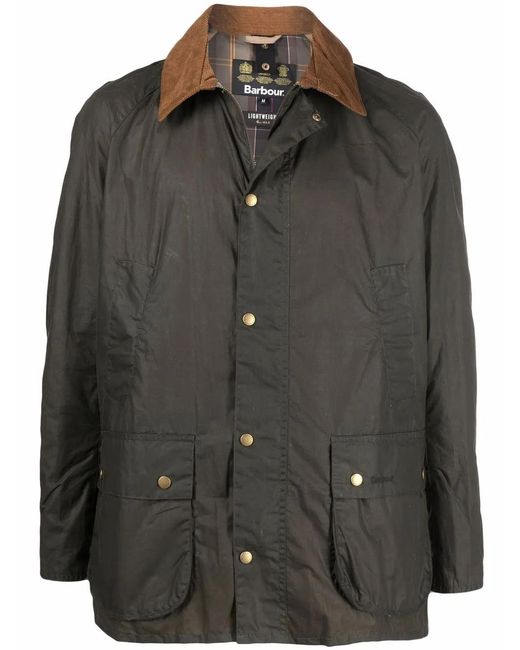Barbour Black Contrasting-Collar Detail Jacket for men