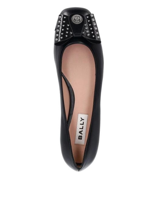 Bally Black B-Bow Ballerinas