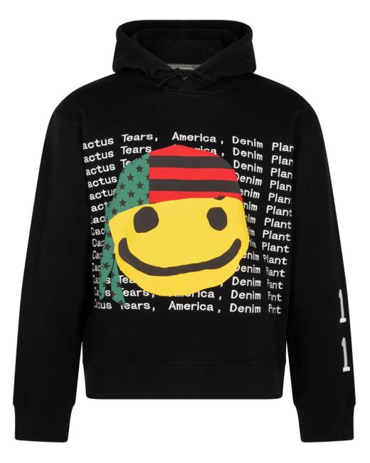 DENIM TEARS Black Cactus Tears Hoodie for men