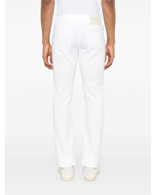 Jacob Cohen White Nick Trousers for men