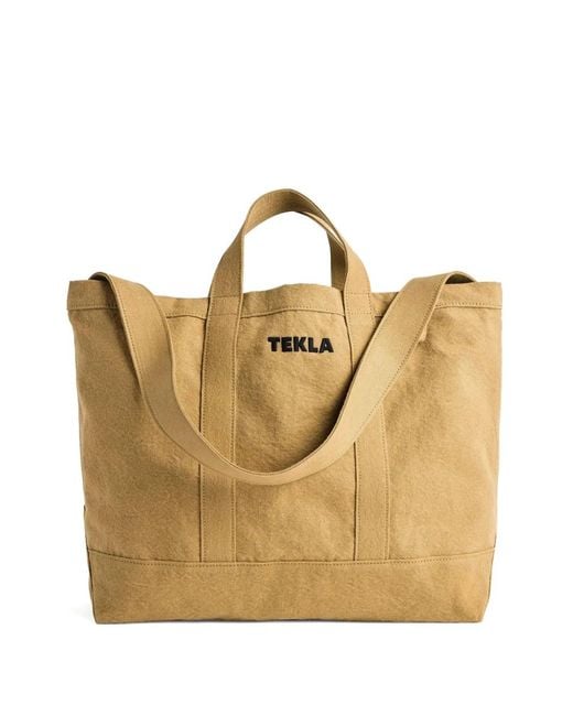 Tekla Natural Sac De Plage À Logo