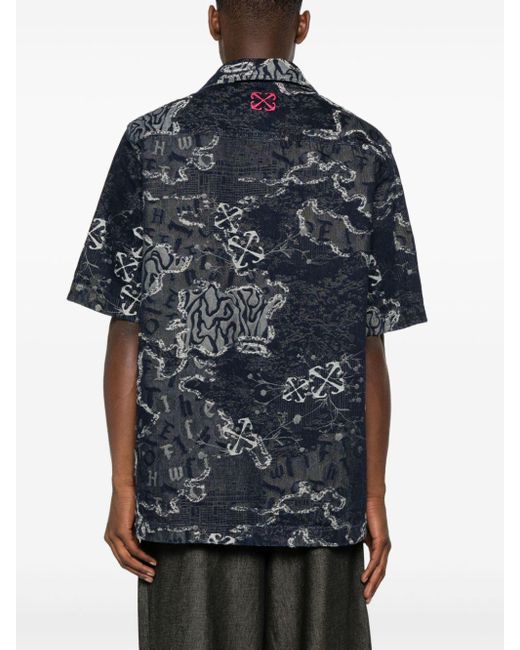 メンズ Off-White c/o Virgil Abloh カモフラージュ シャツ ブラック 
