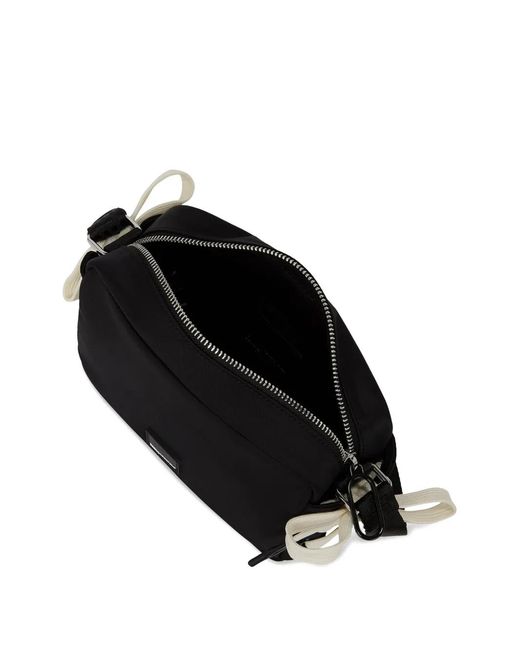 Karl Lagerfeld Black Lace-Up Detail Cross Body Bag