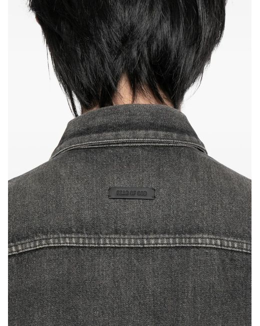 Fear Of God Black Trucker Denim Jacket for men