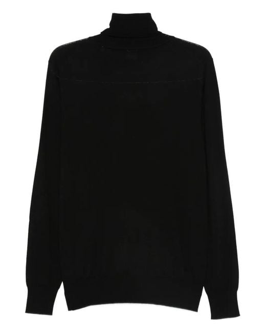 Aspesi Black Roll-Neck Sweater for men