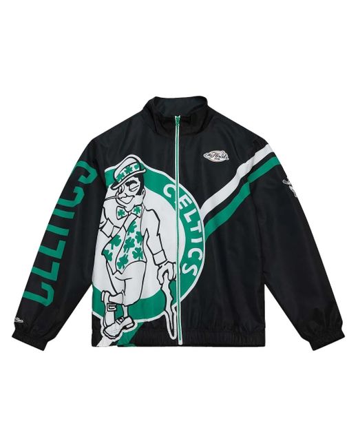 メンズ Mitchell & Ness Boston Celtics Exploded Logo Warm-up ジャケット Green
