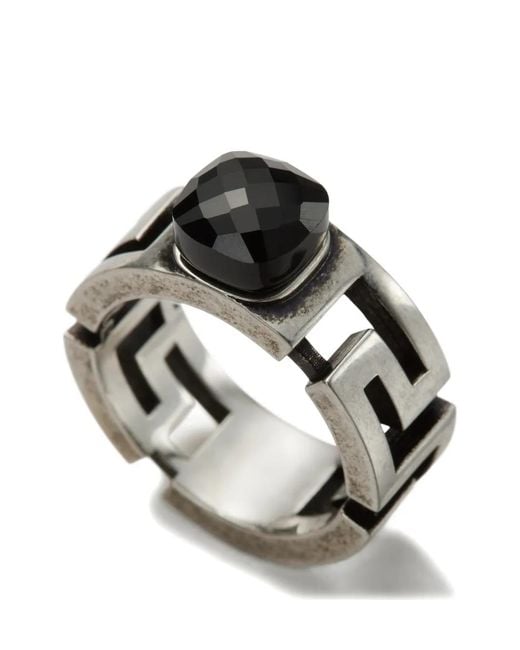Anillo Greca Versace de color Gray