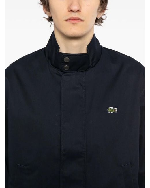 Lacoste Black Twill Harrington Jacket for men