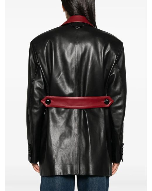 Rabanne Leren Blazer in het Black