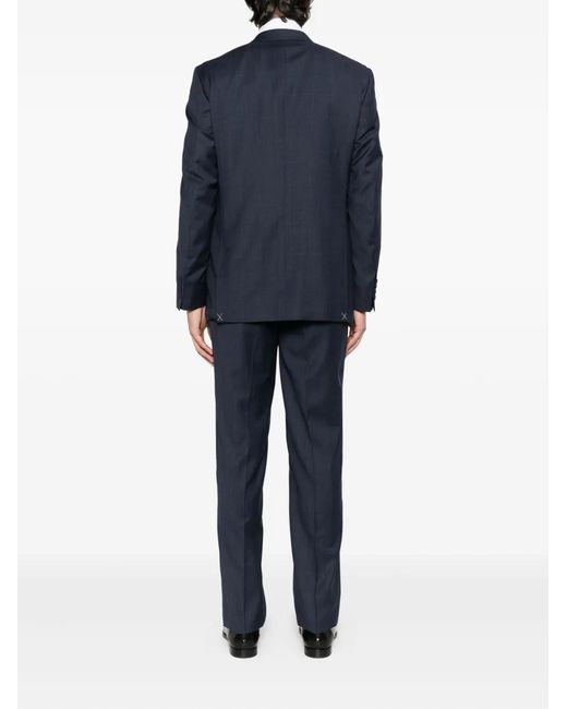 Canali Blue Checked Suit for men