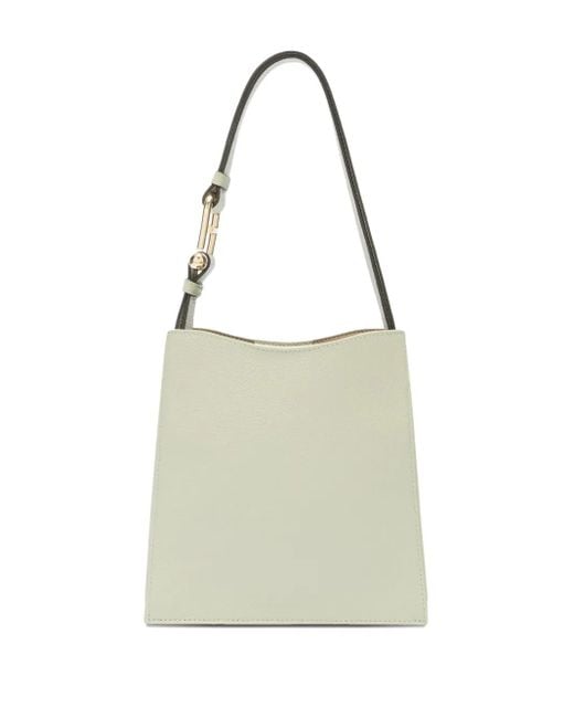 Furla Natural Mini Nuvola Buckle-Fastening Leather Bucket Bag