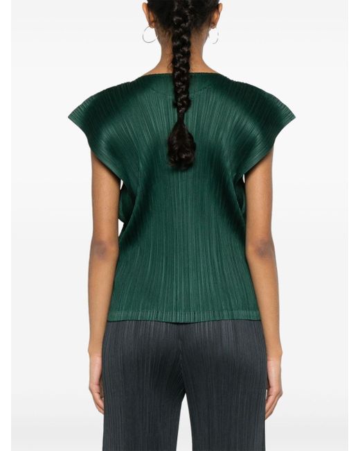 Pleats Please Issey Miyake Green Monthly Colors: March Pleated Top