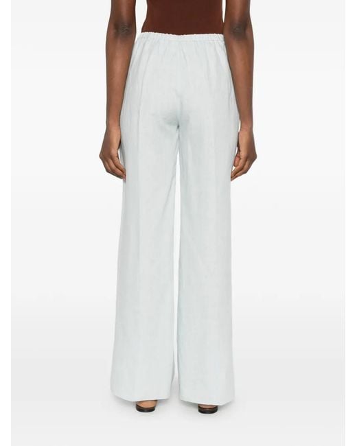 Forte_forte White Pantalon À Taille Élastiquée