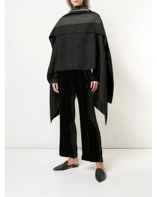 Voz Black Wide Diagonal Blanket Scarf