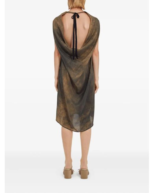 MM6 by Maison Margiela Green Silk Dress