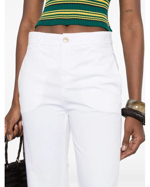 40 Weft Thea Witte Straight Broek in het White