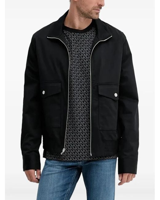 Michael Kors Shirtjack Met Opgestikte Zak En Ritssluiting in het Black voor heren